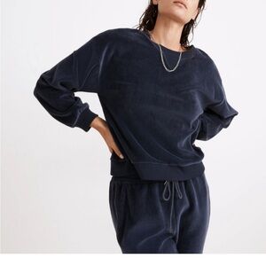 MWL Navy Blue Velour Sweatshirt